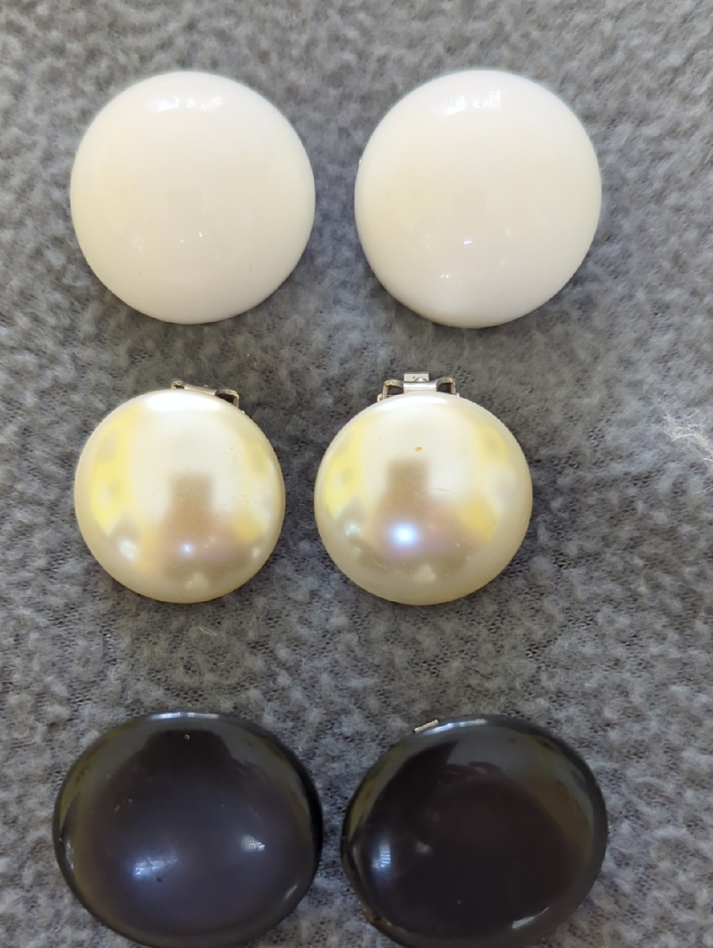 Vintage Clip On Earring Bundle Of 3 Pairs.